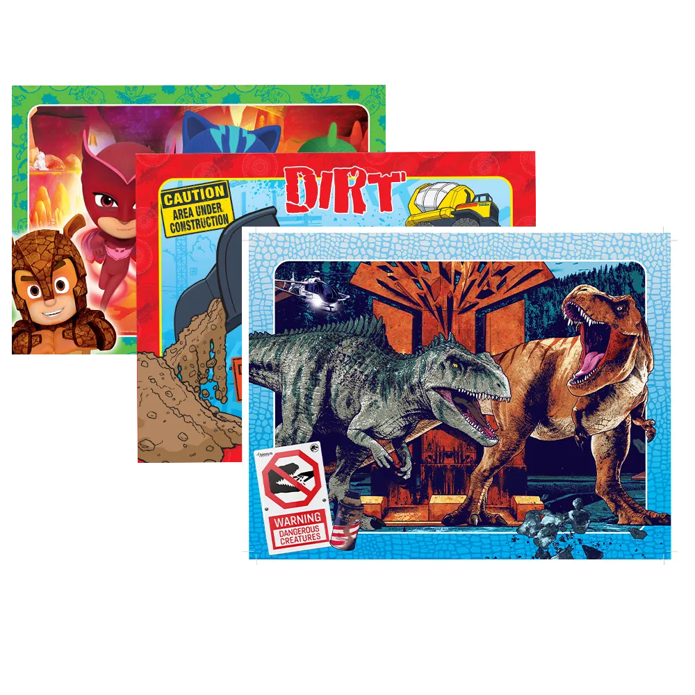 3 Pack Frame Tray Puzzles - Pj Masks/Tonka/Dinosaur Assorted Styles