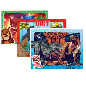 3 Pack Frame Tray Puzzles - Pj Masks/Tonka/Dinosaur Assorted Styles