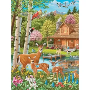 A Glorious Spring Day At The Cabin Jigsaw Puzzle Bits and Pieces