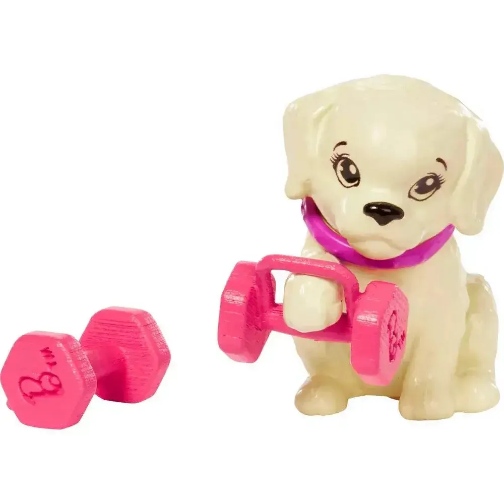 Barbie Doll With Puppy, Workout Outfit, Roller Skates And Tennis Doll