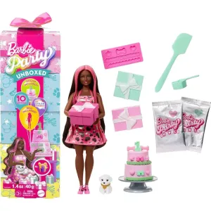 Barbie Party Unboxed Pet Birthday Series  Shimmerin’ Hearts Doll Set
