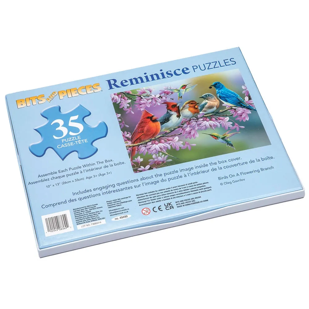 Birds On A Flowering Branch Extra Large Piece Reminisce Jigsaw Puzzle Bits and Pieces