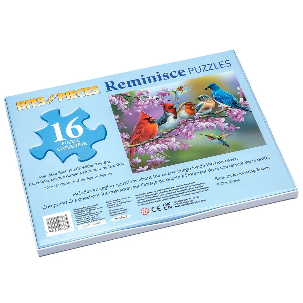 Birds On A Flowering Branch Extra Large Piece Reminisce Jigsaw Puzzle Bits and Pieces