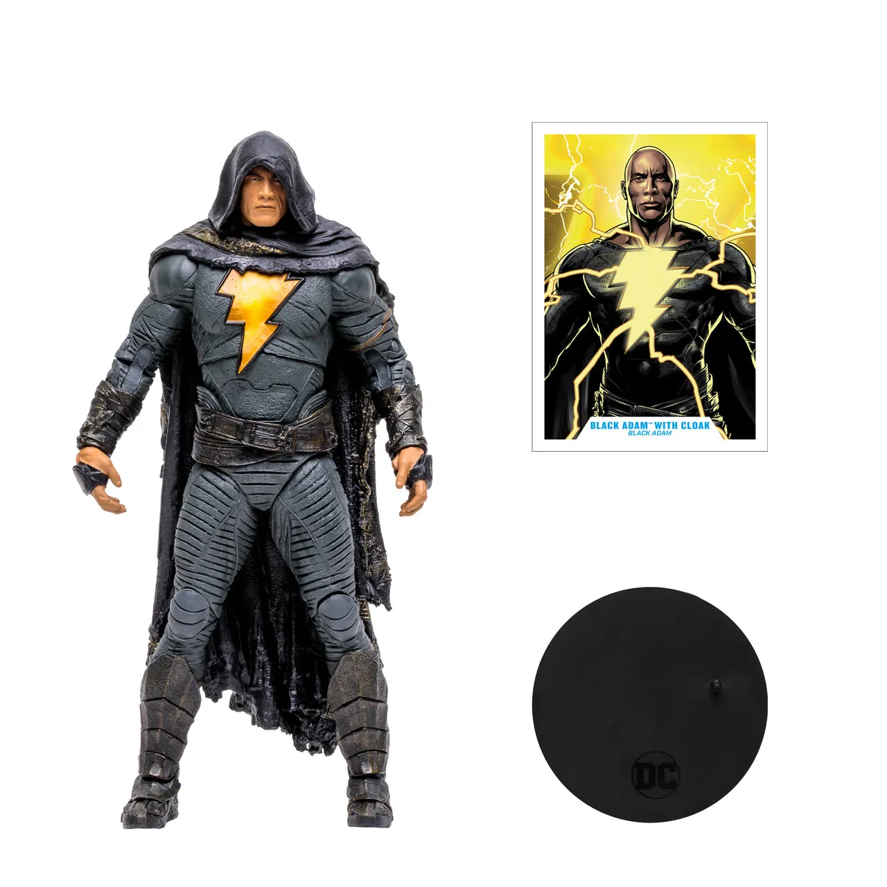 Black Adam w/Ancient Cloak Costume (Black Adam Movie) 7" Figure by Mcfarlane Toys (Damaged Box)