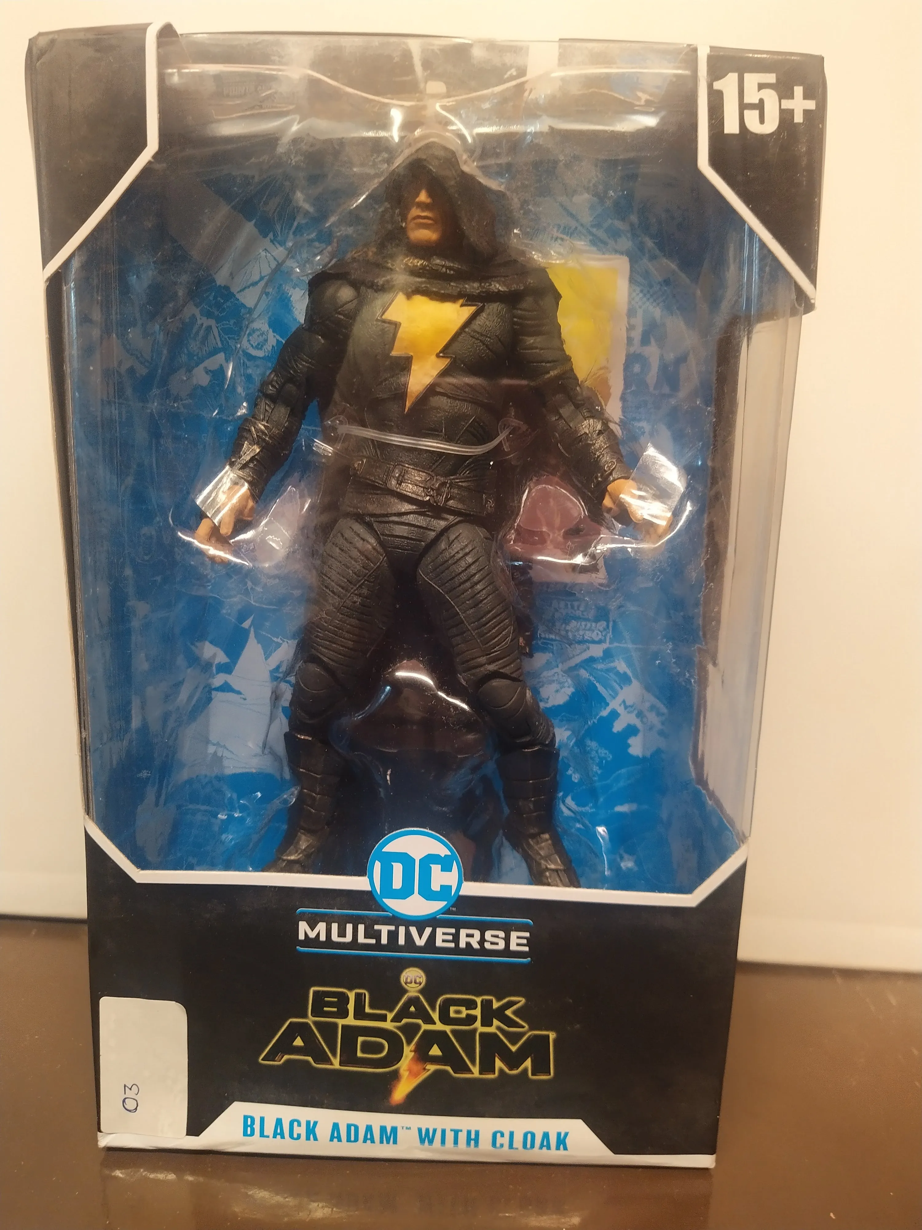 Black Adam w/Ancient Cloak Costume (Black Adam Movie) 7" Figure by Mcfarlane Toys (Damaged Box)