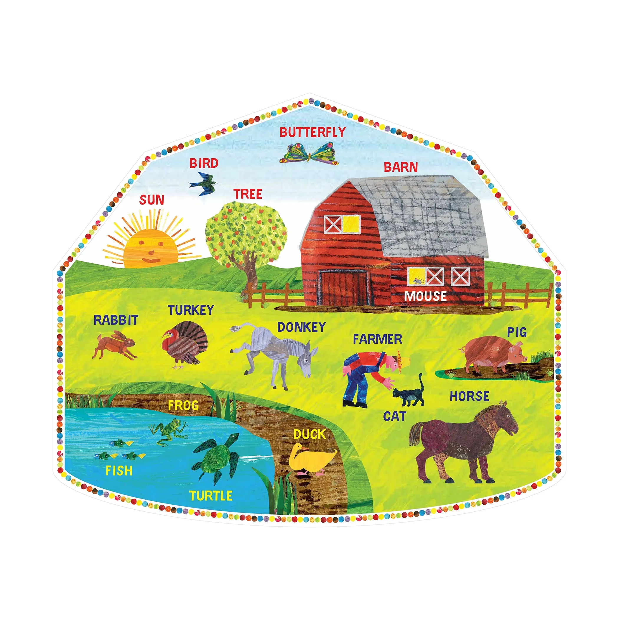 Briarpatch Eric Carle Around the Farm 26-Piece Floor Puzzle