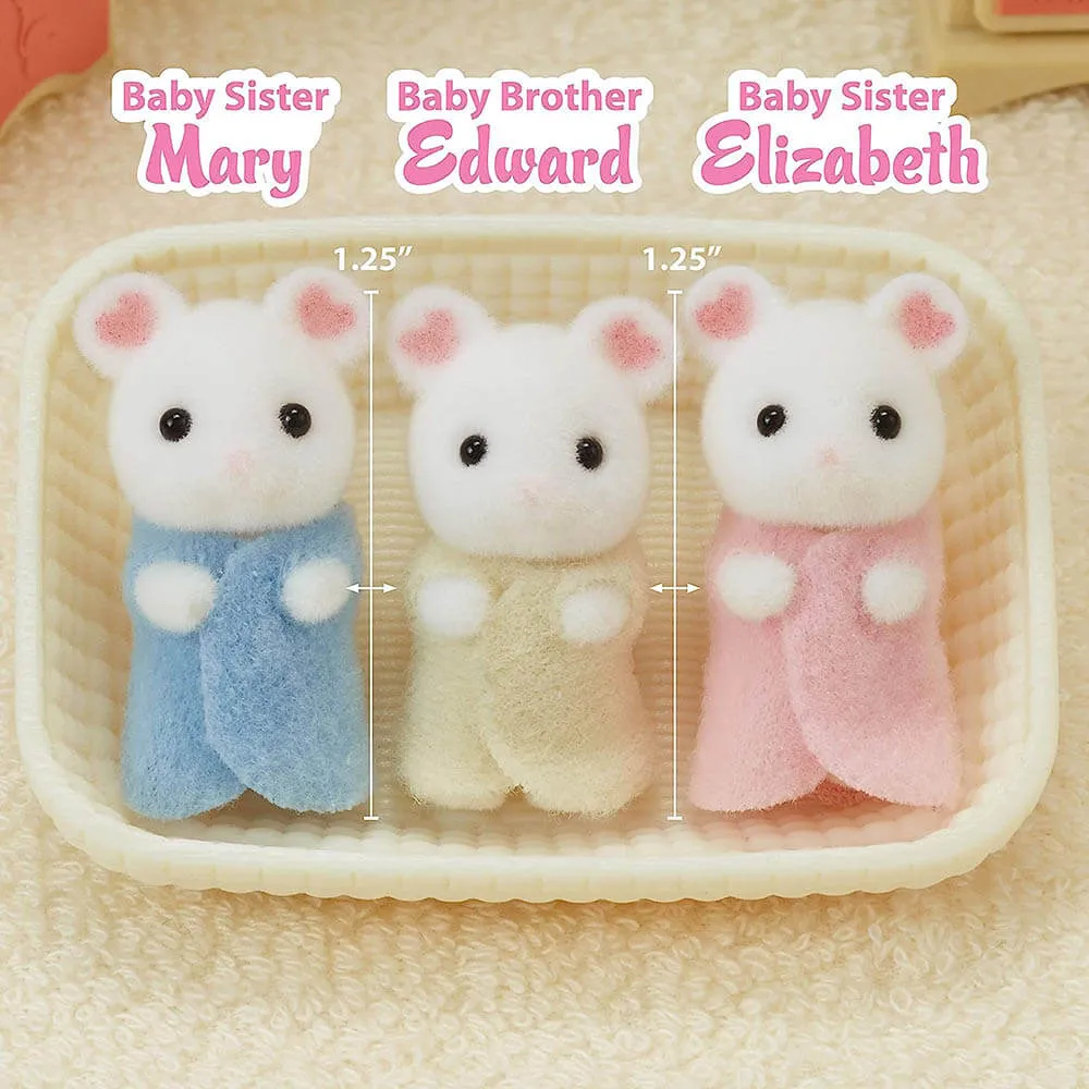 Calico Critters Marshmallow Mouse Triplets Doll Set