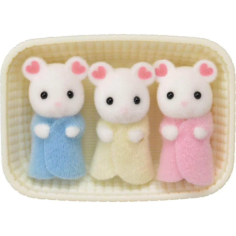 Calico Critters Marshmallow Mouse Triplets Doll Set