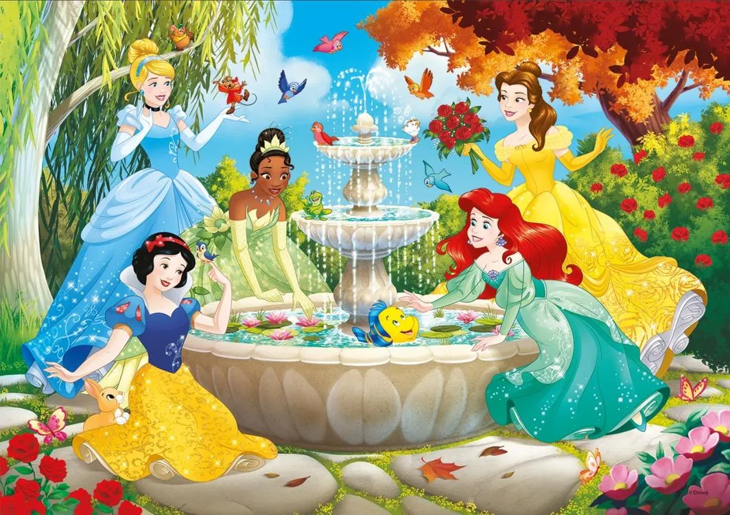 Clementoni 60 Piece SupeRColor Puzzle Disney Princess Fountain