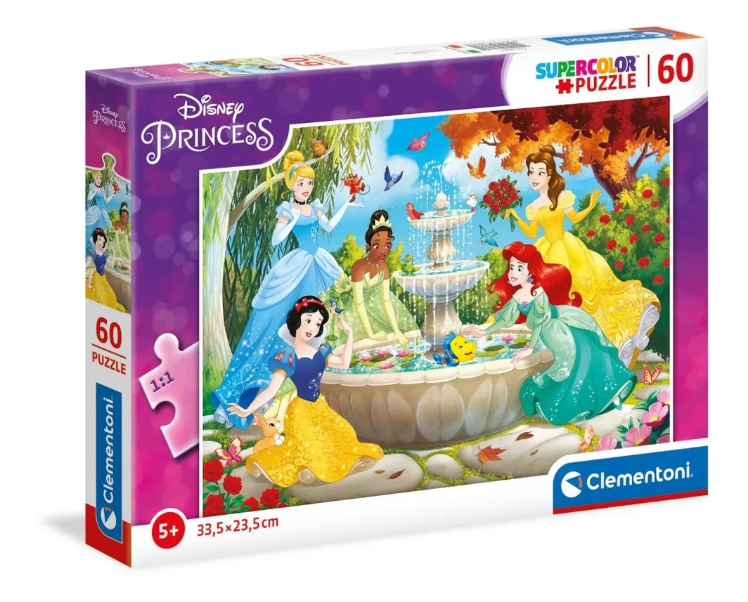 Clementoni 60 Piece SupeRColor Puzzle Disney Princess Fountain