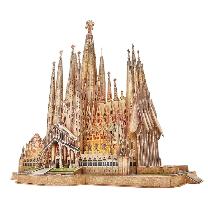Cubic Fun 3D Puzzle Sagrada Familia With Led Lights