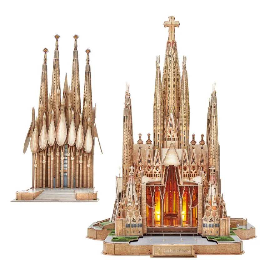 Cubic Fun 3D Puzzle Sagrada Familia With Led Lights