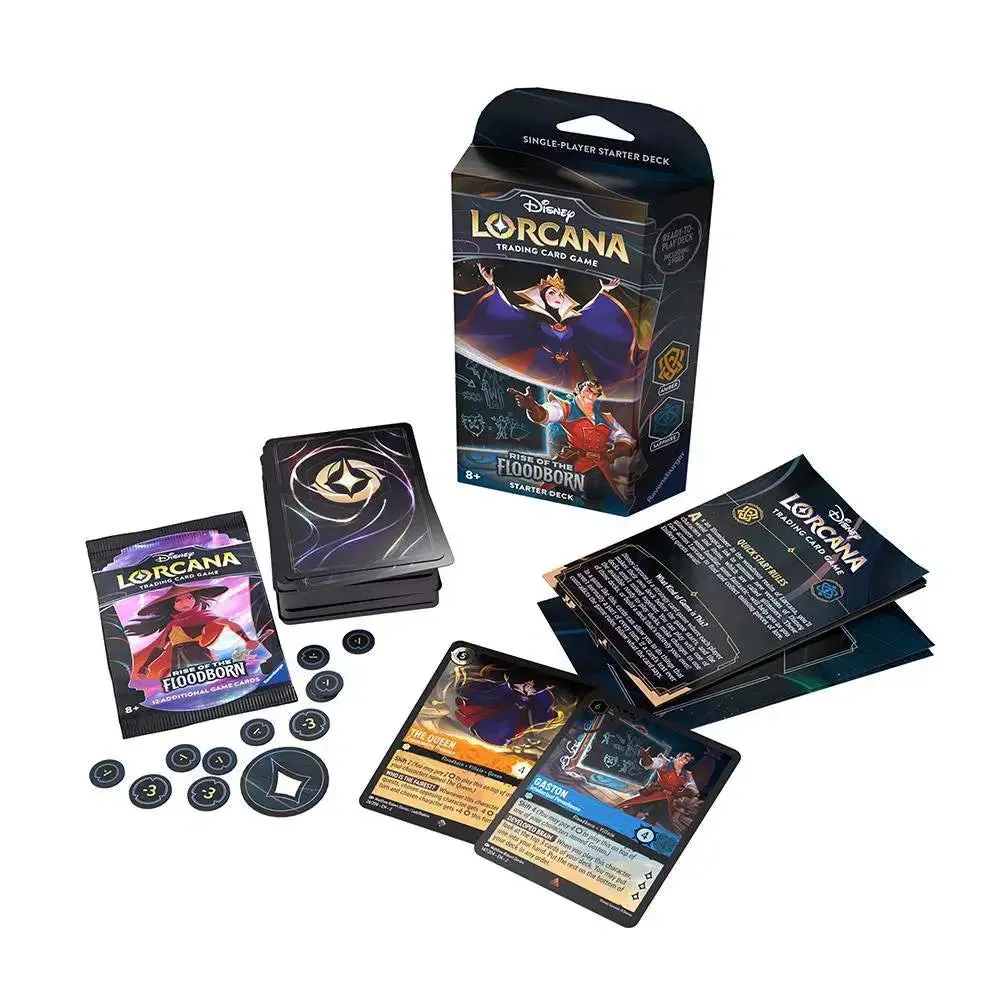 Disney Lorcana TCG Rise of the Floodborn Starter Deck (Maleficent and Gaston)