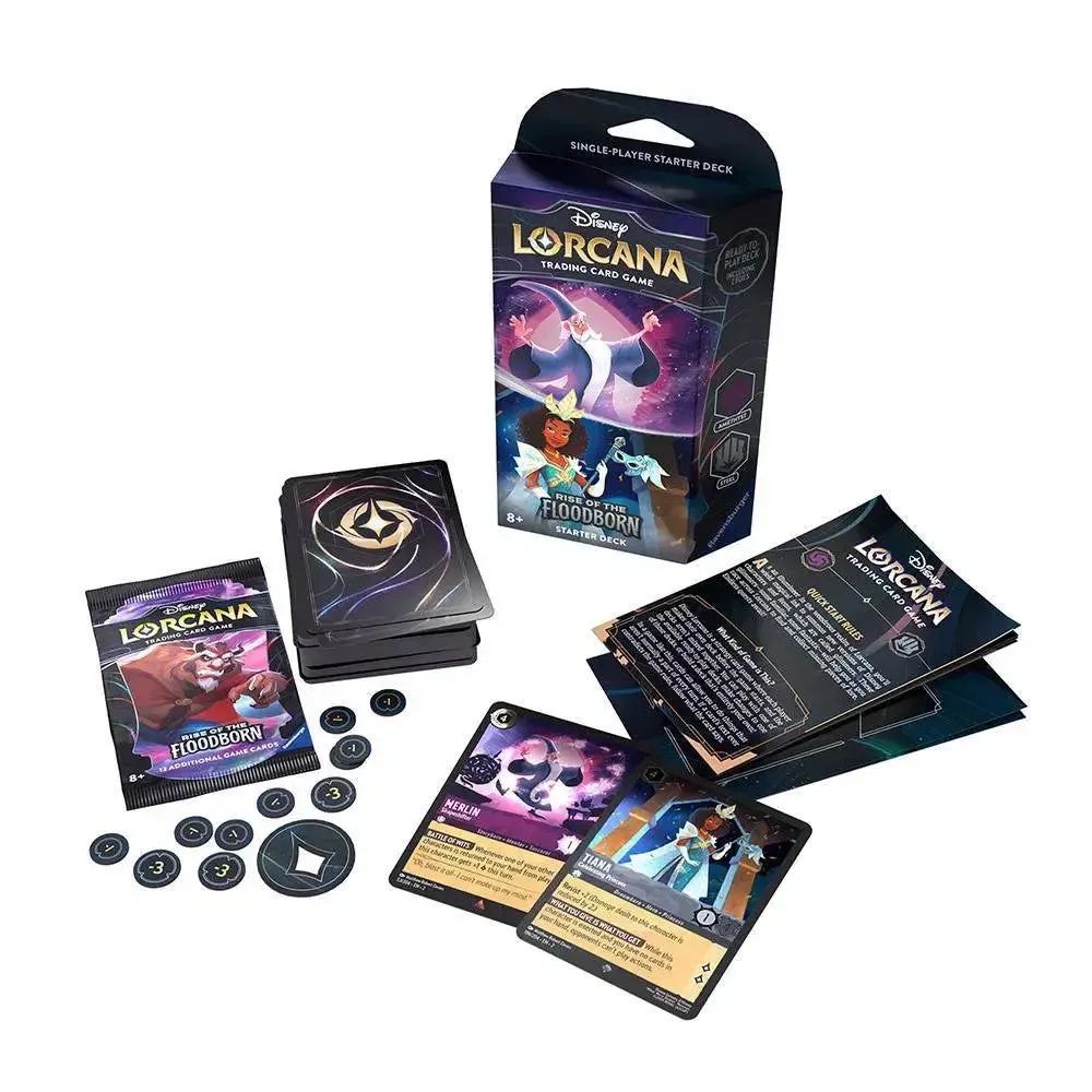 Disney Lorcana TCG Rise of the Floodborn Starter Deck (Merlin and Tiana)