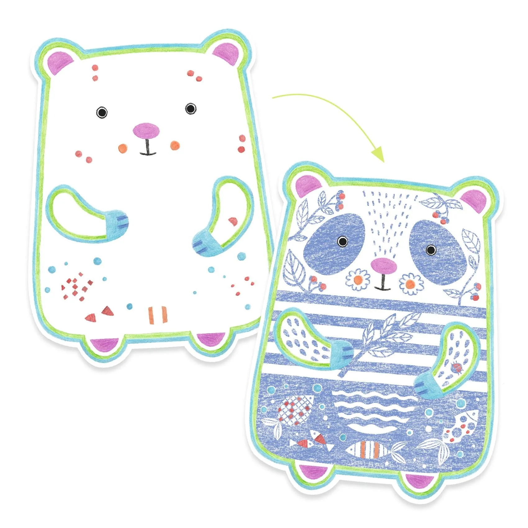 Djeco: Magic Colouring - Wild Animals