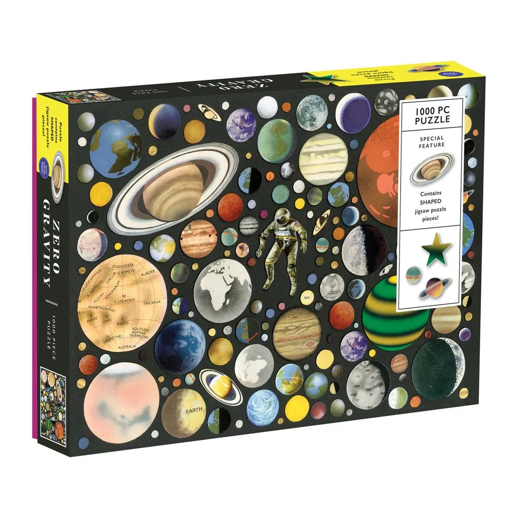 Galison Zero Gravity 1000 Piece Puzzle With Shaped Pieces