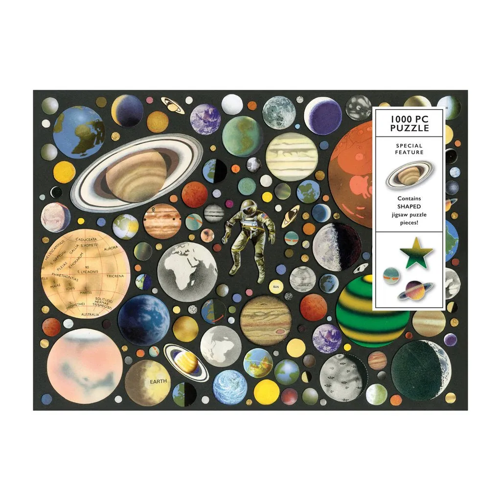 Galison Zero Gravity 1000 Piece Puzzle With Shaped Pieces