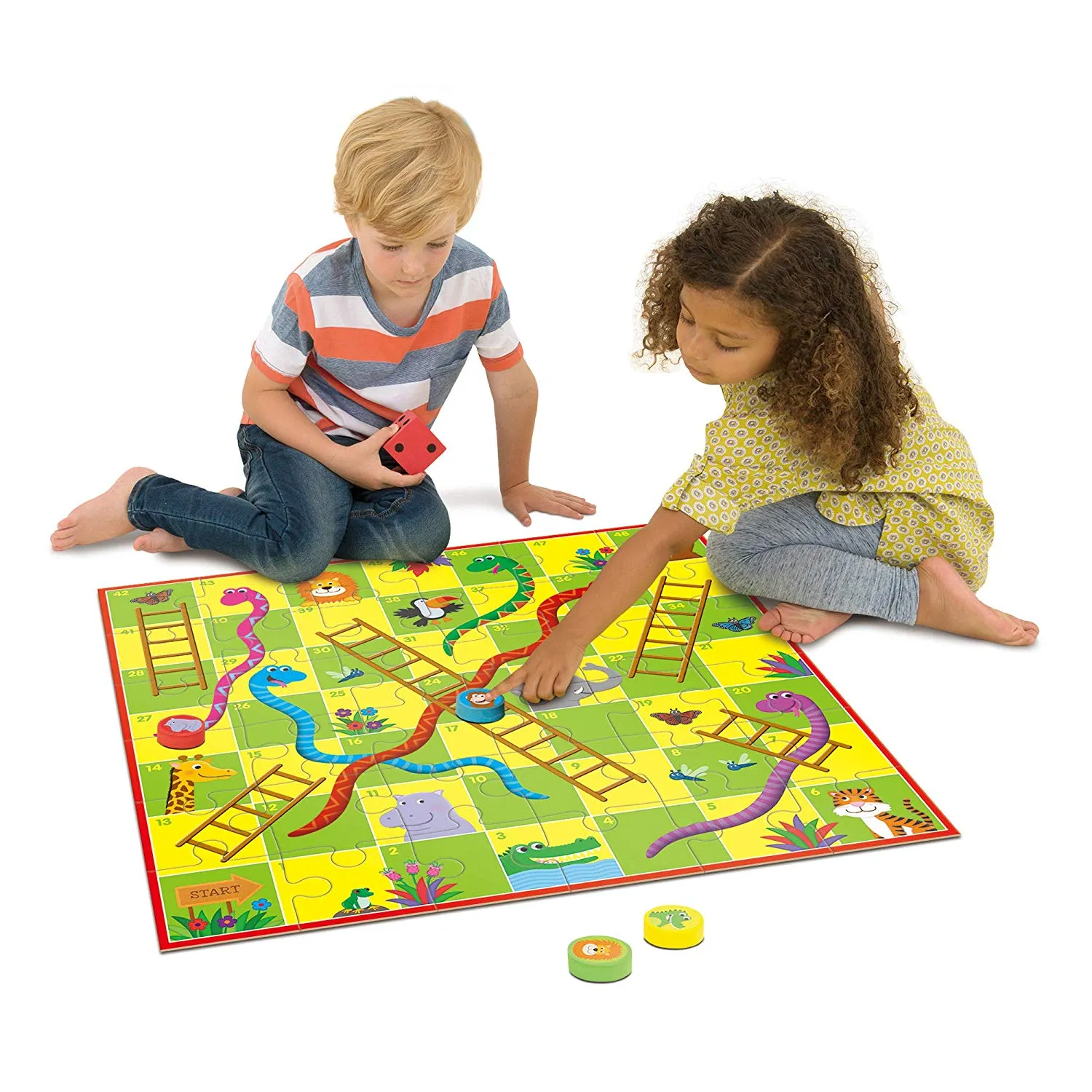 Galt Giant Snakes & Ladders Puzzle Wise - Kids Toys
