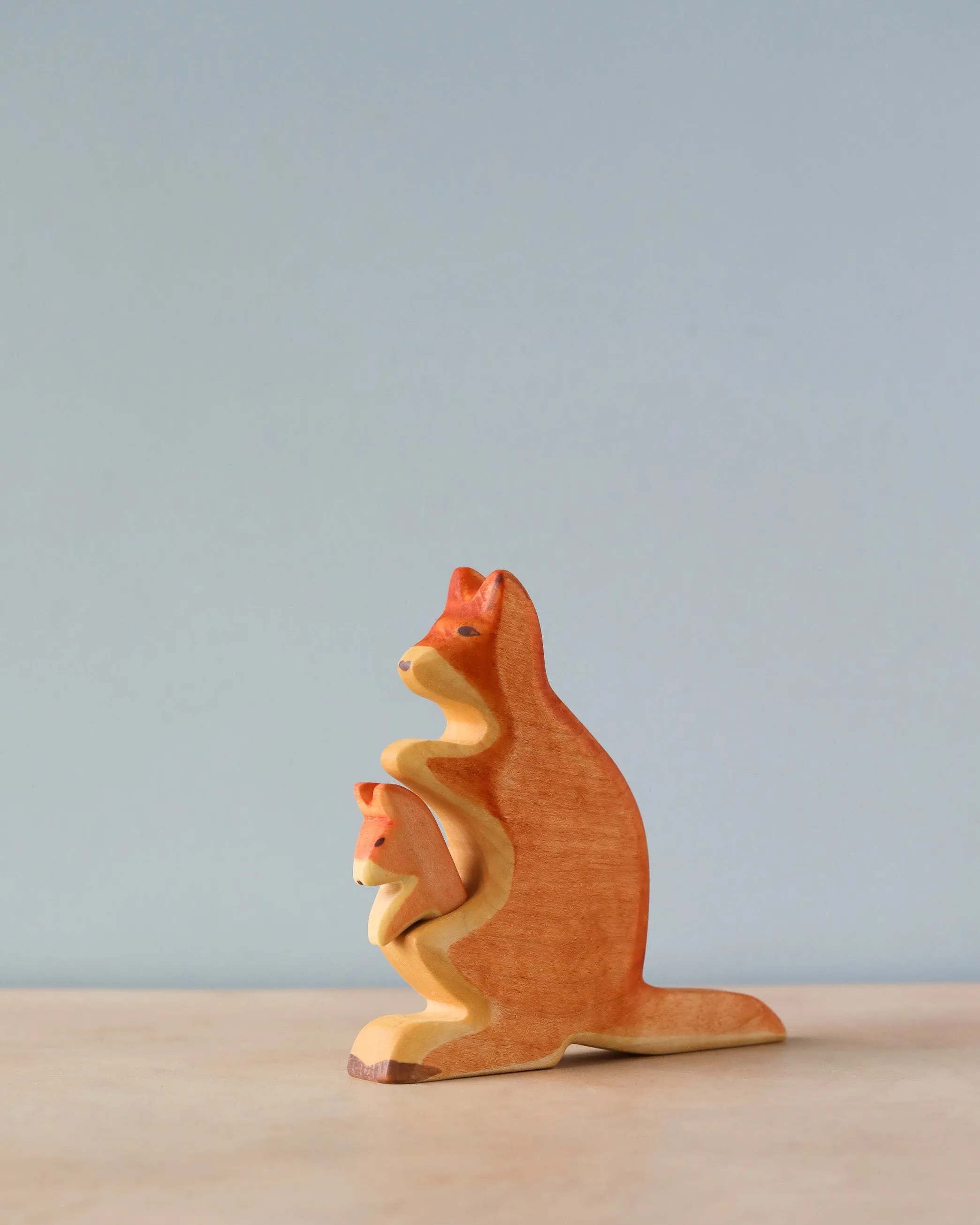 Handmade Holzwald Kangaroo With Baby Odin Parker