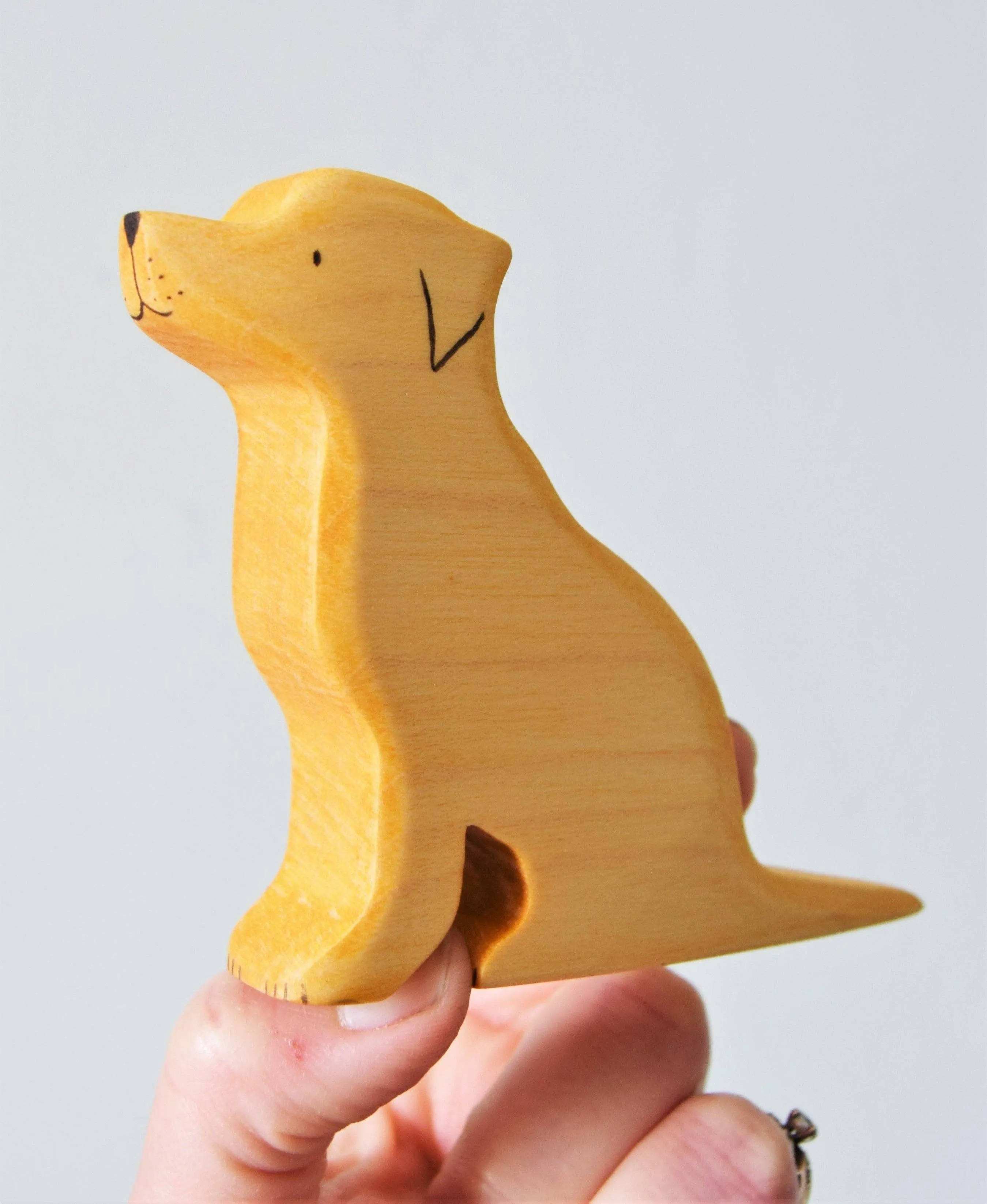 Handmade Wooden Labrador Dog Odin Parker