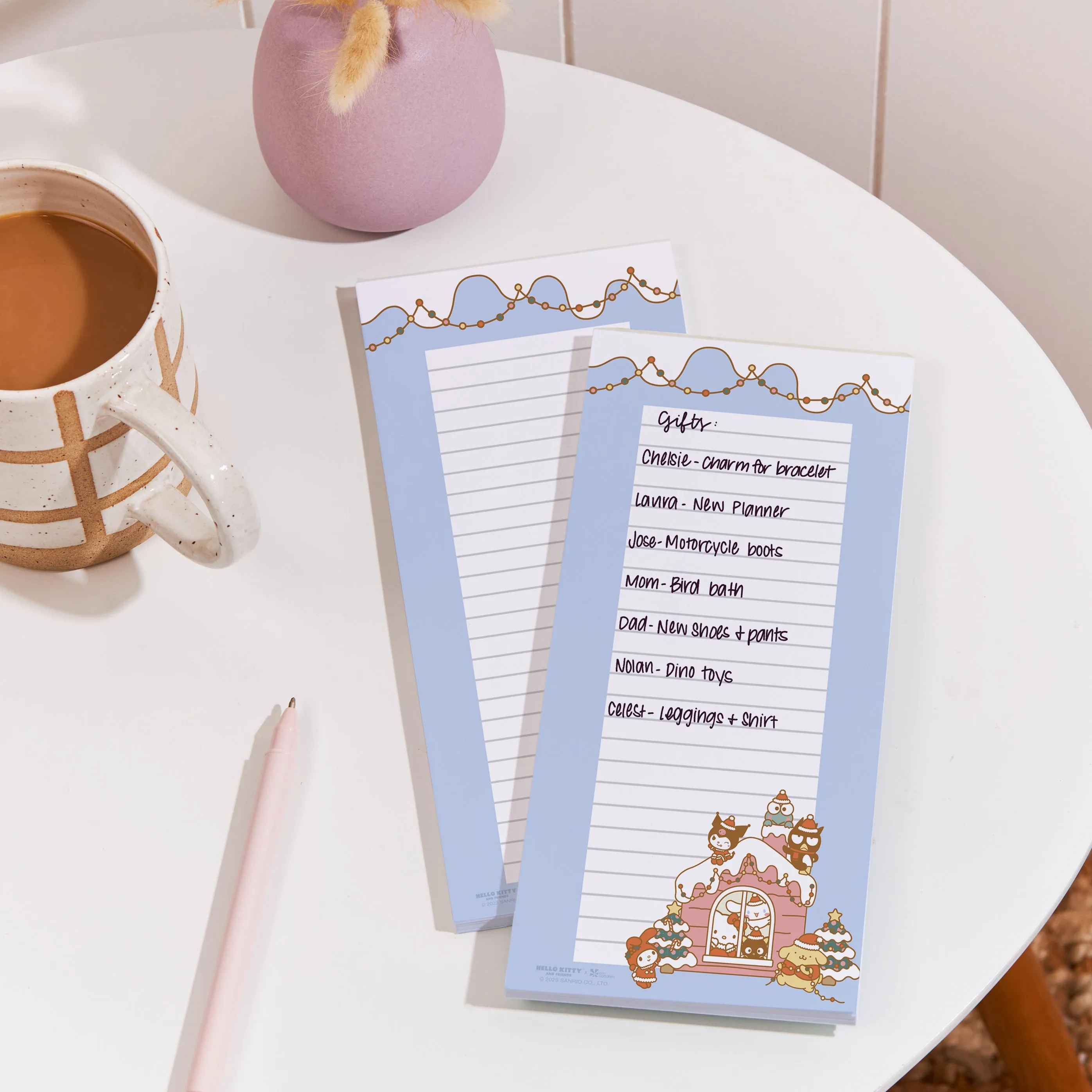 Hello Kitty and Friends x Erin Condren Holiday List Notepad 2-Piece Set SANRIO