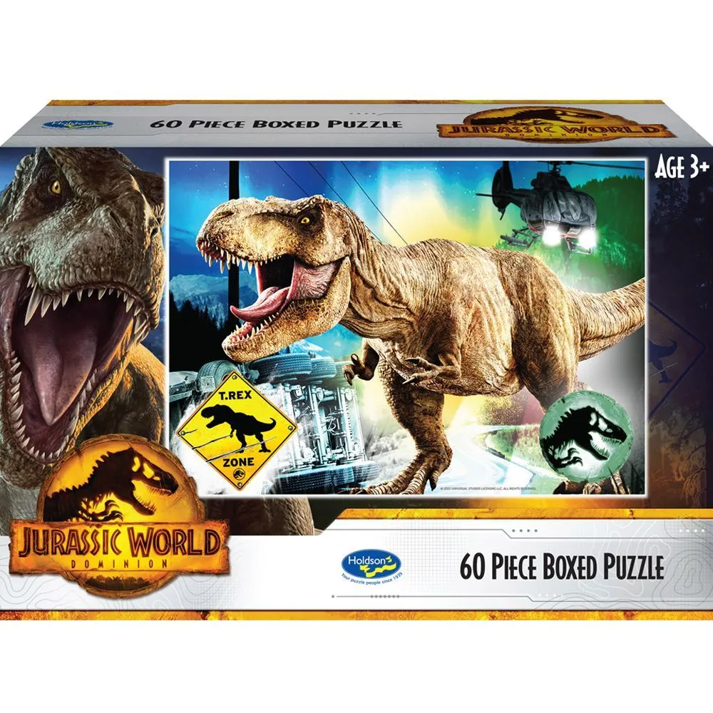 Holdsons Jurassic World Dominion 60 Piece Boxed Puzzle T.Rex