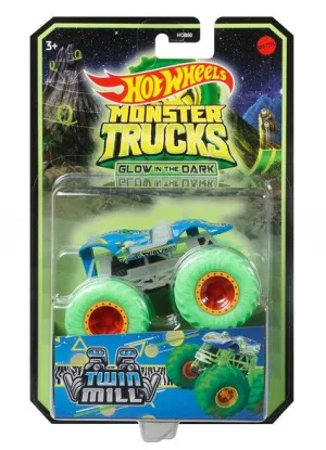 Hot Wheels 1:64 Glow In The Dark Monster Trucks Twin Mill