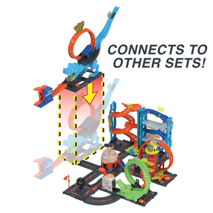 Hot Wheels City T-Rex Chomp Down Playset