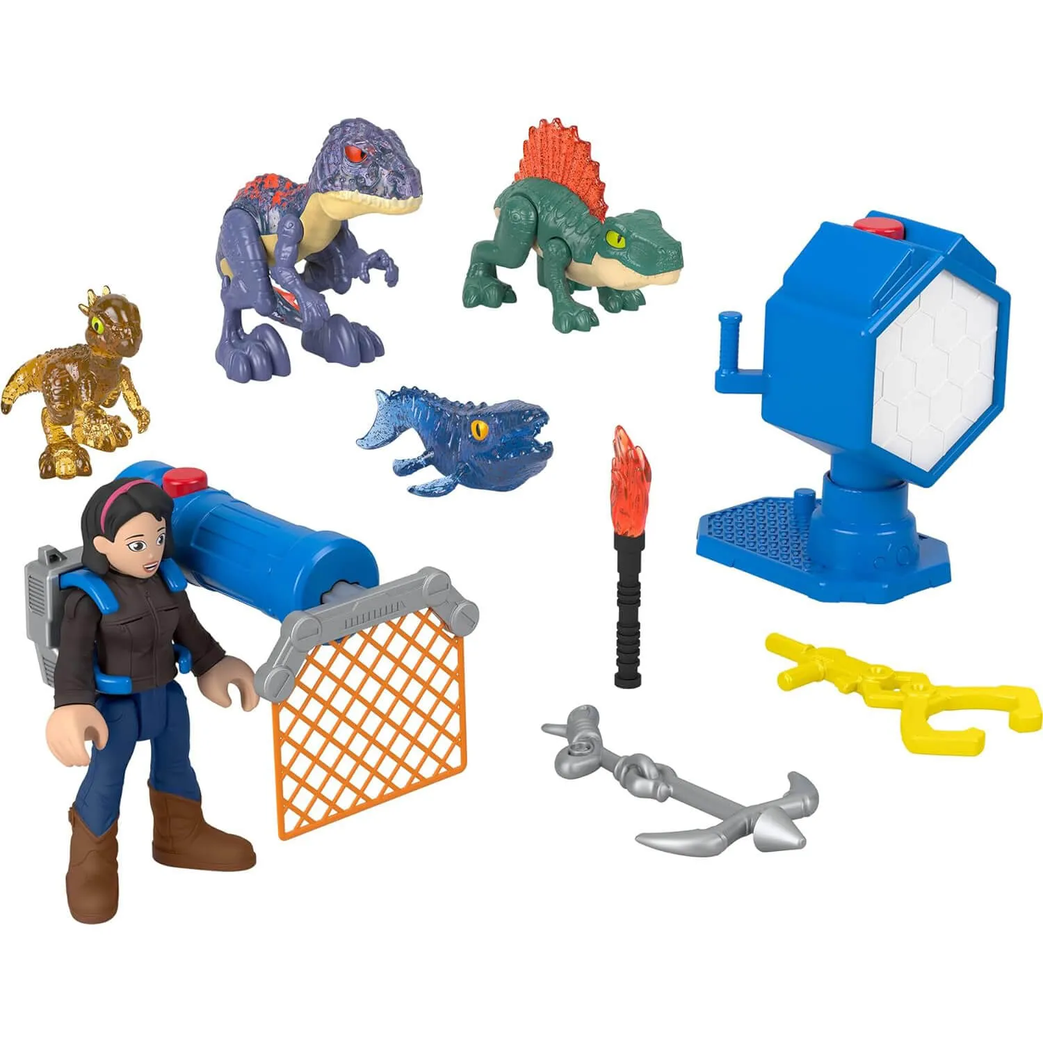 Imaginext Jurassic World Evo-Scanner Multi-Pack Light-Up Dinosaur Playset