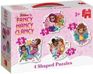 Jumbo 19761 Disney Fancy Nancy 4 in 1 Shaped Puzzles