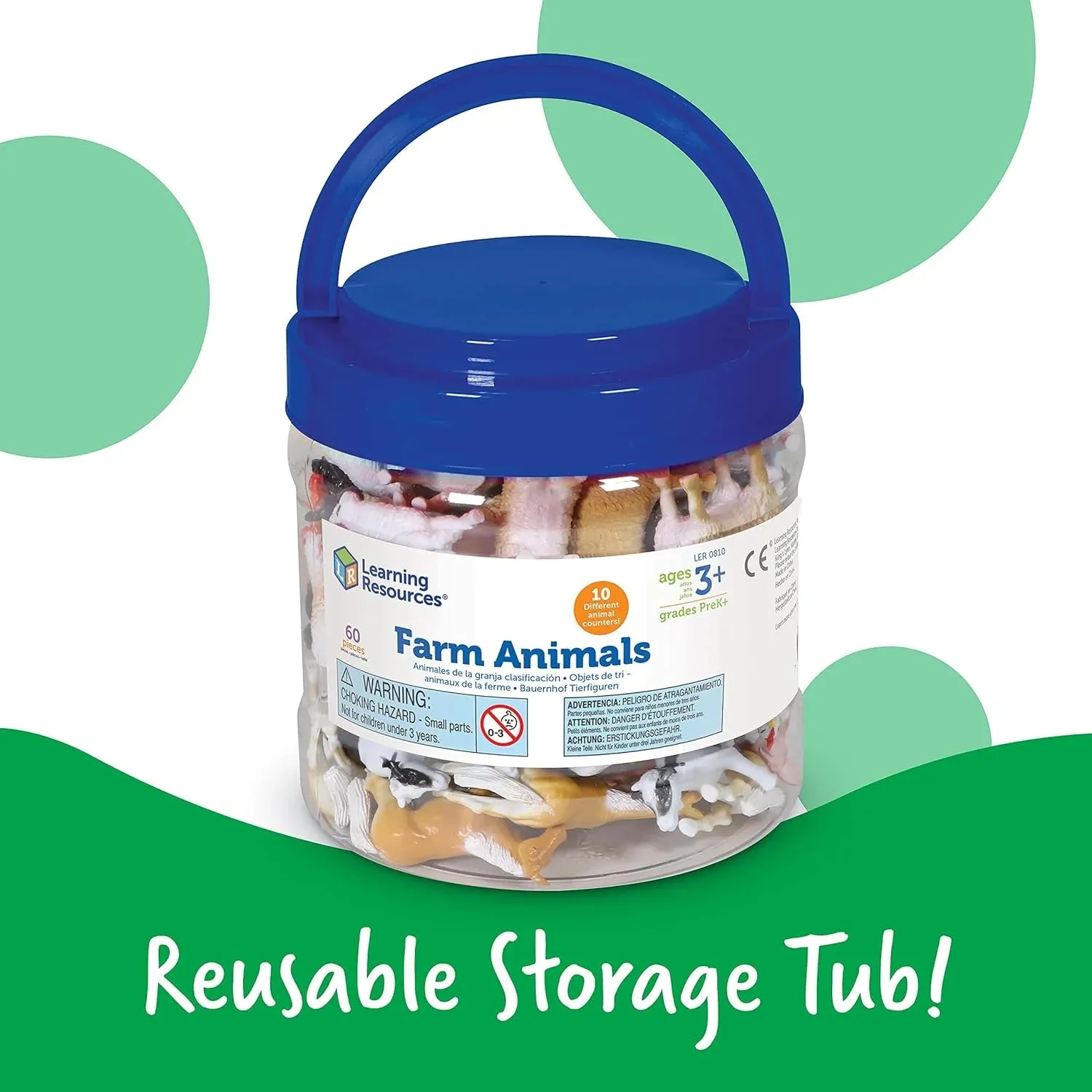 Learning Resources Farm Animal Counters (Set of 60)
