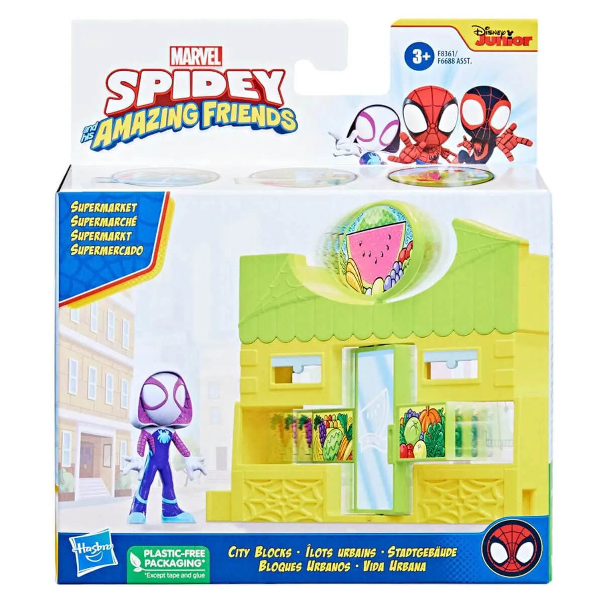 Marvel Spidey and Spidey and His Amazing Friends Ghost Spider Supermarket Playset
