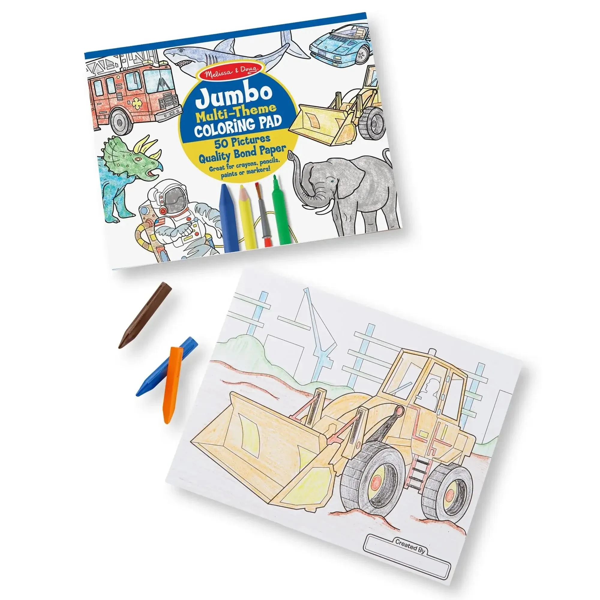 Melissa and Doug Blue Jumbo Coloring Pad
