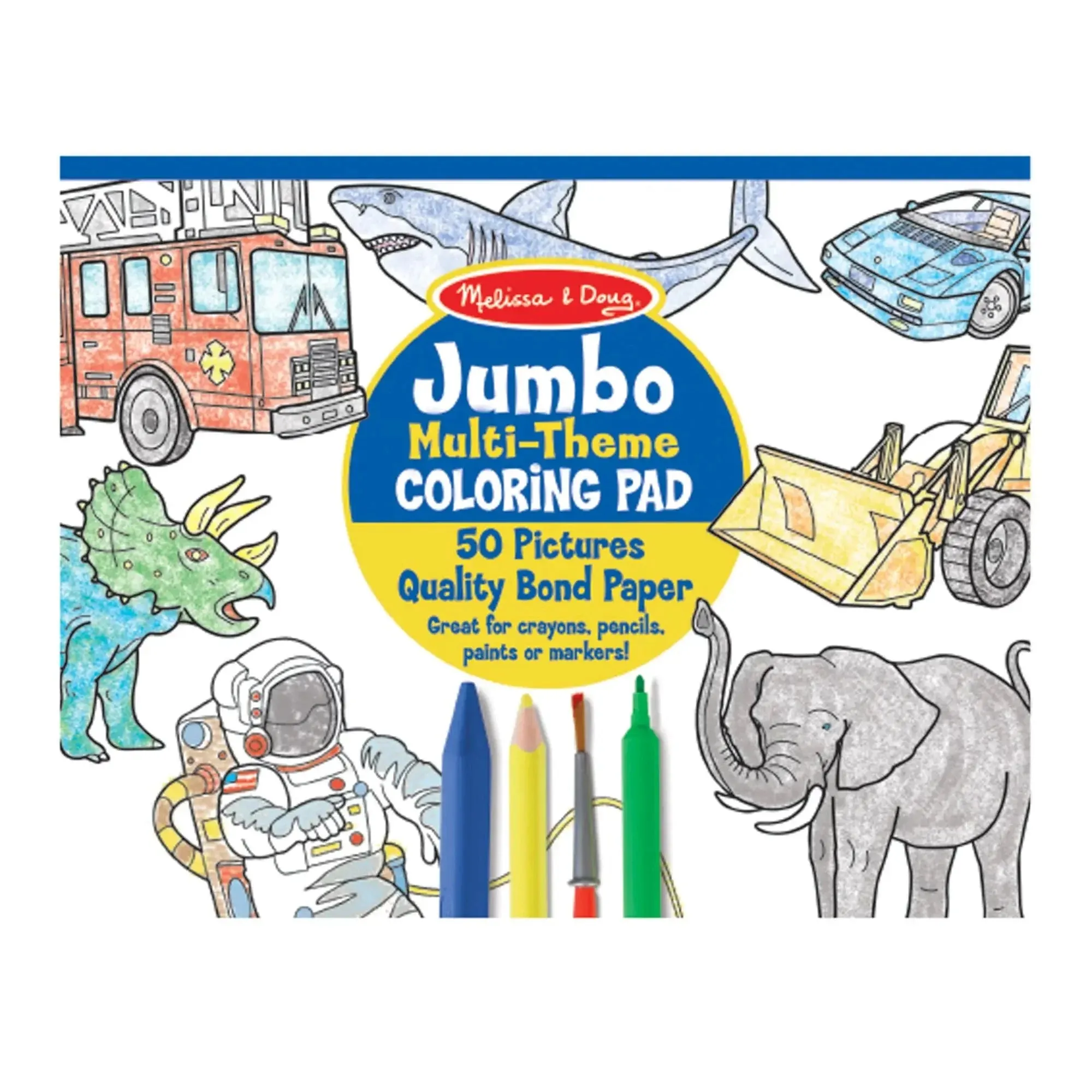 Melissa and Doug Blue Jumbo Coloring Pad