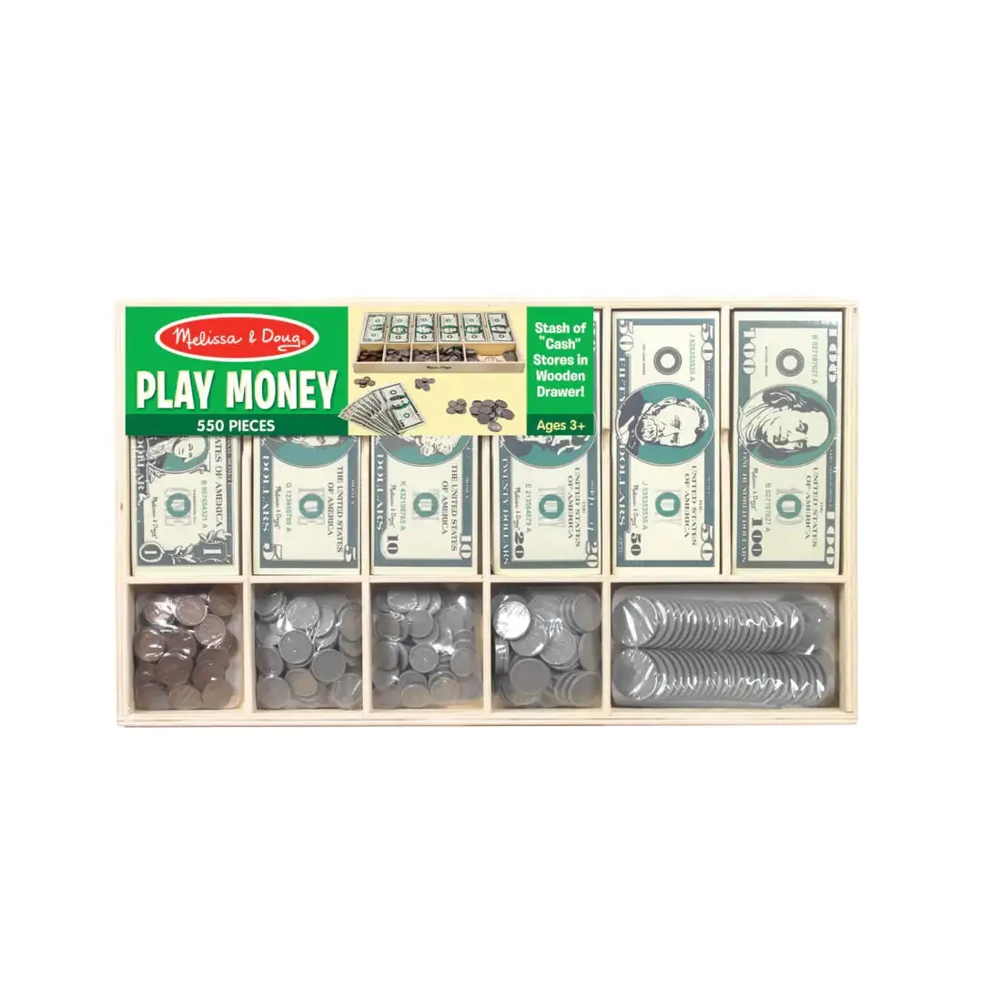 Melissa and Doug Classic Play Money Set