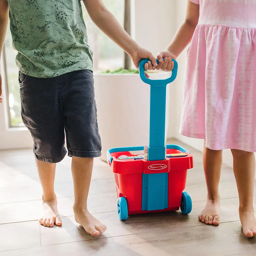 Melissa and Doug Fill & Roll Grocery Basket Play Set
