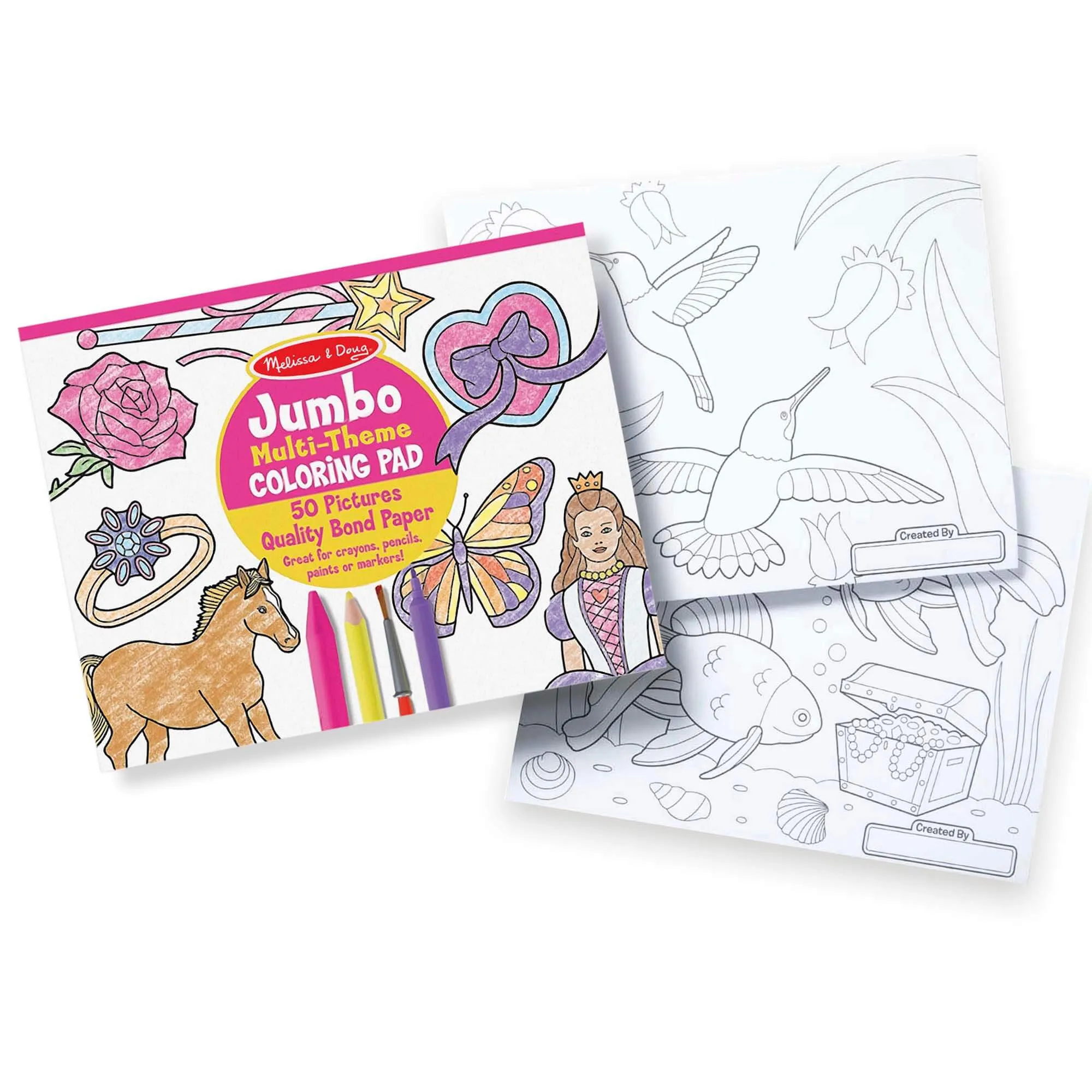 Melissa and Doug Pink Jumbo Coloring Pad
