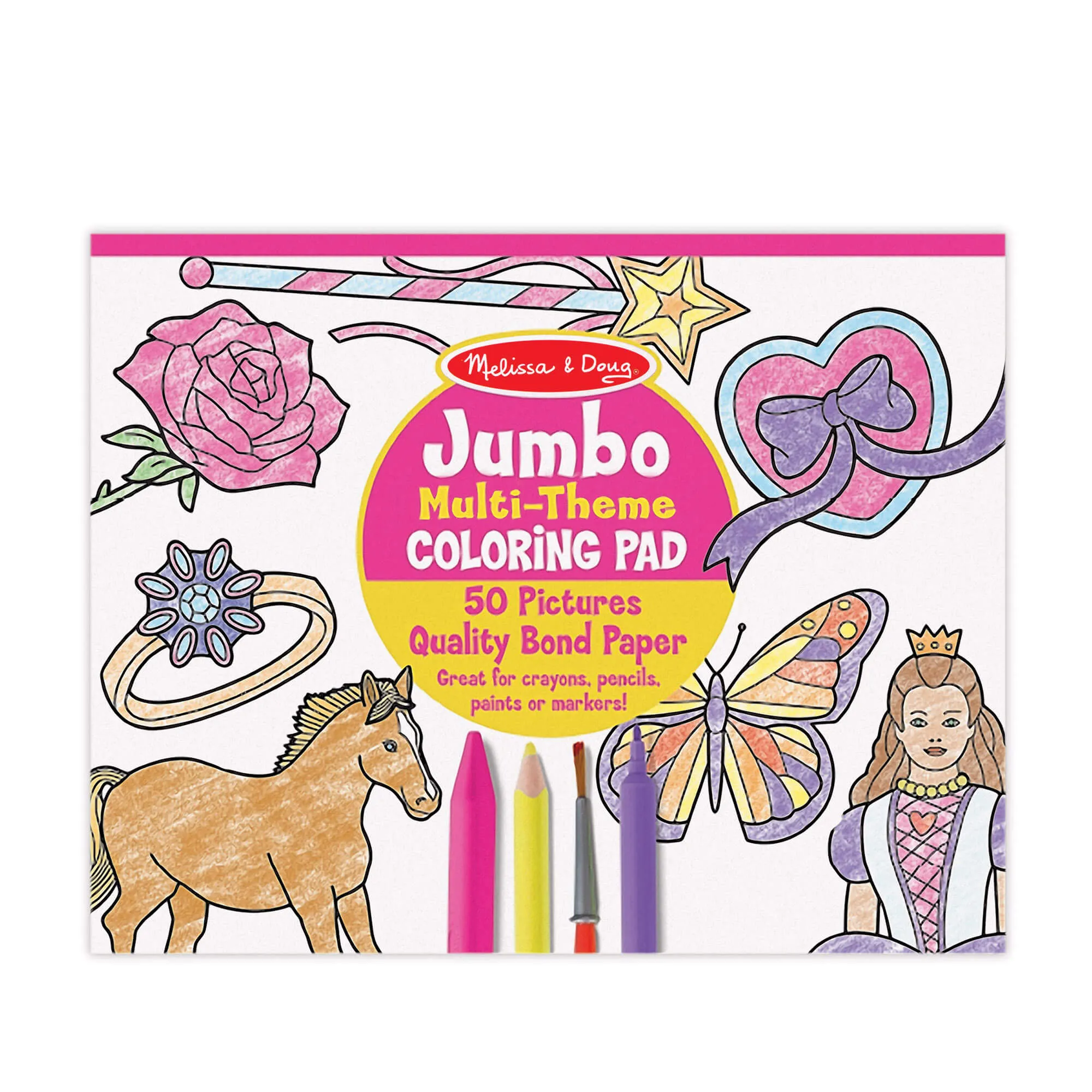 Melissa and Doug Pink Jumbo Coloring Pad