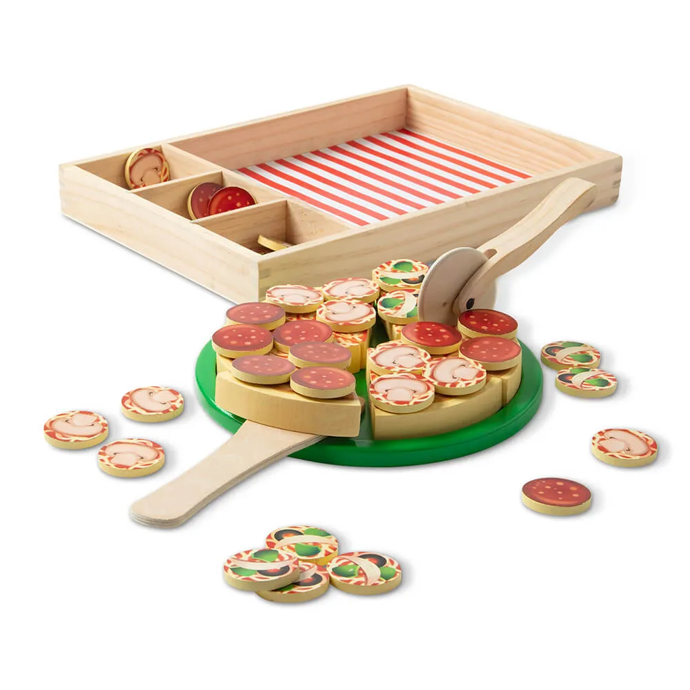 Melissa and Doug Pizza Party Wooden Food Play Set