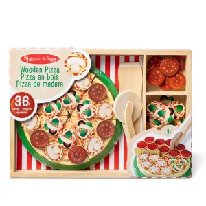 Melissa and Doug Pizza Party Wooden Food Play Set