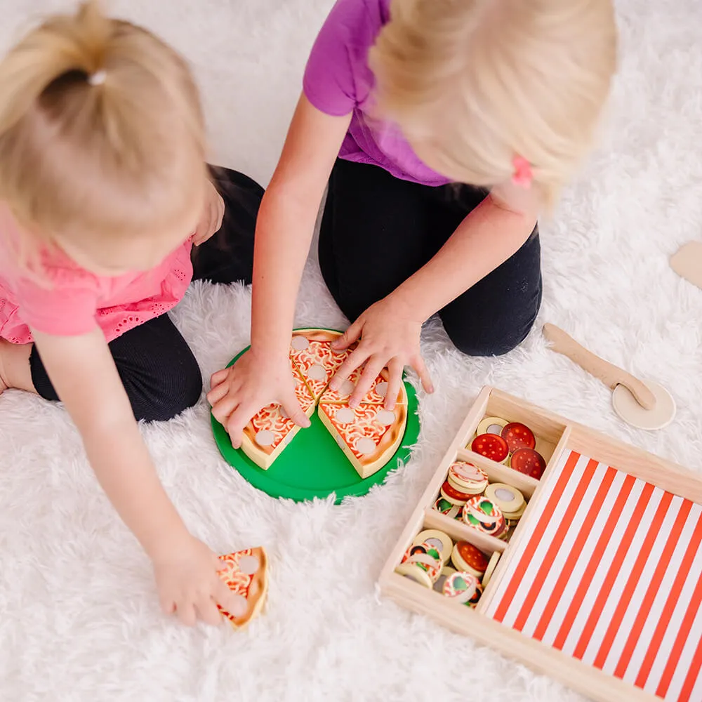Melissa and Doug Pizza Party Wooden Food Play Set