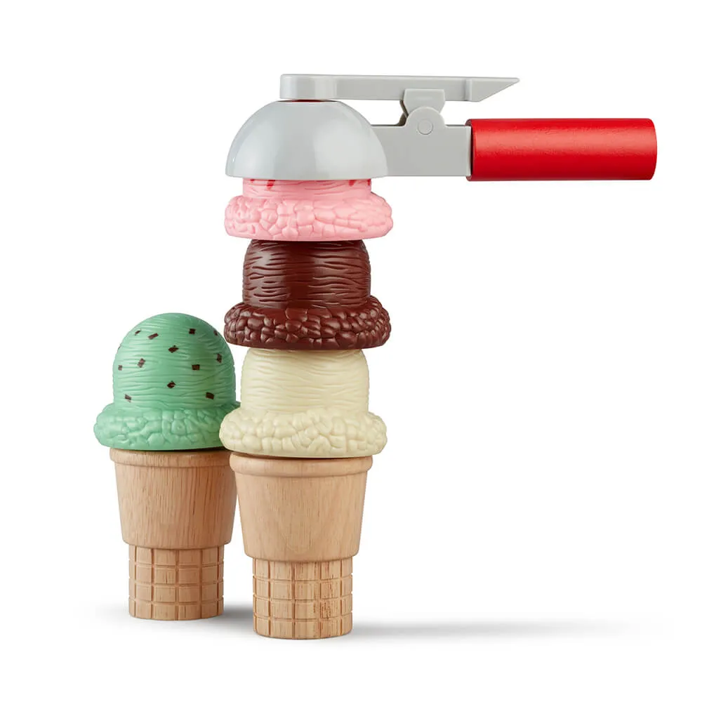 Melissa and Doug Scoop & Stack Ice Cream Cone Play Set