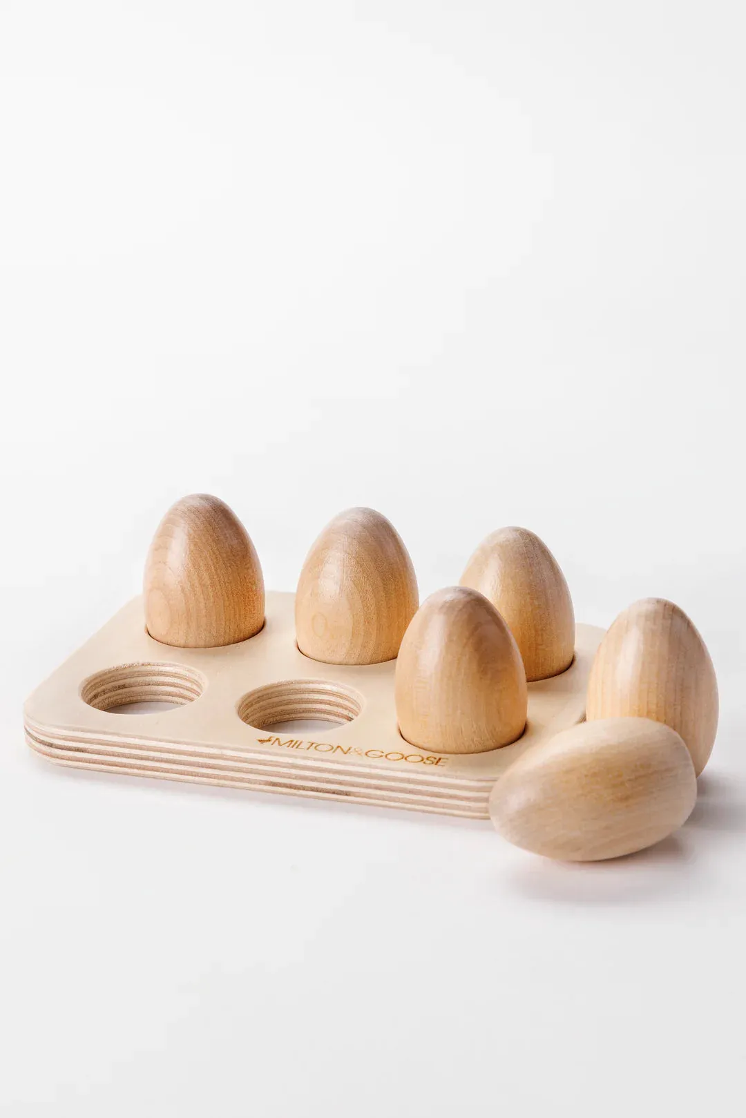 Milton & Goose Wooden Half Dozen Eggs - Made in USA Odin Parker