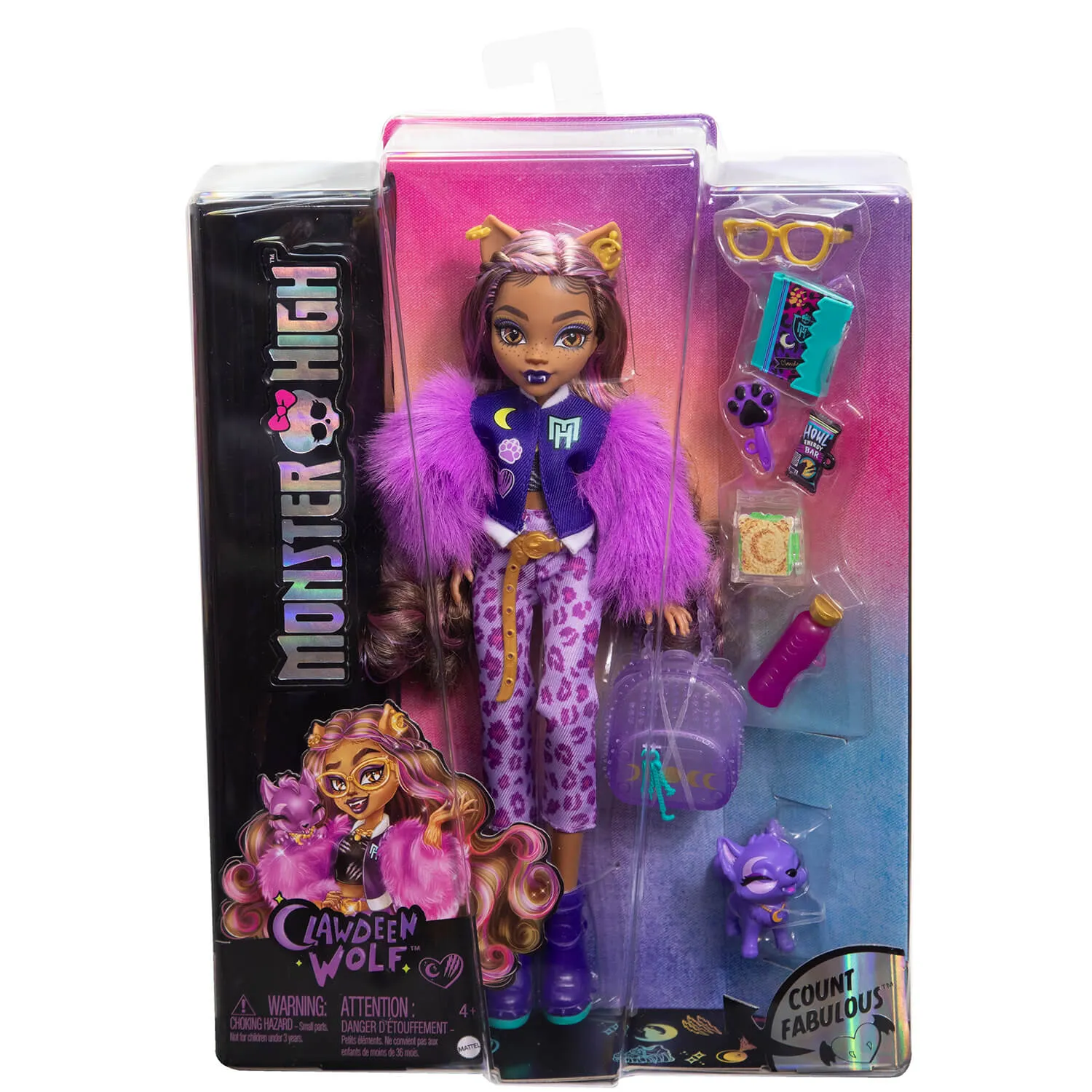 Monster High Clawdeen Wolf Fashion Doll With Pet Dog Crescent And Accessories
