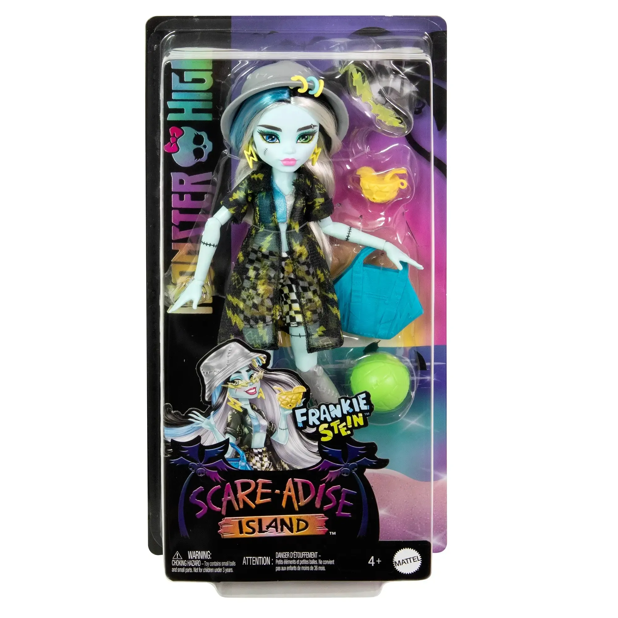 Monster High Scare-Adise Island Frankie Stein Fashion Doll With Swimsuit and Accessories