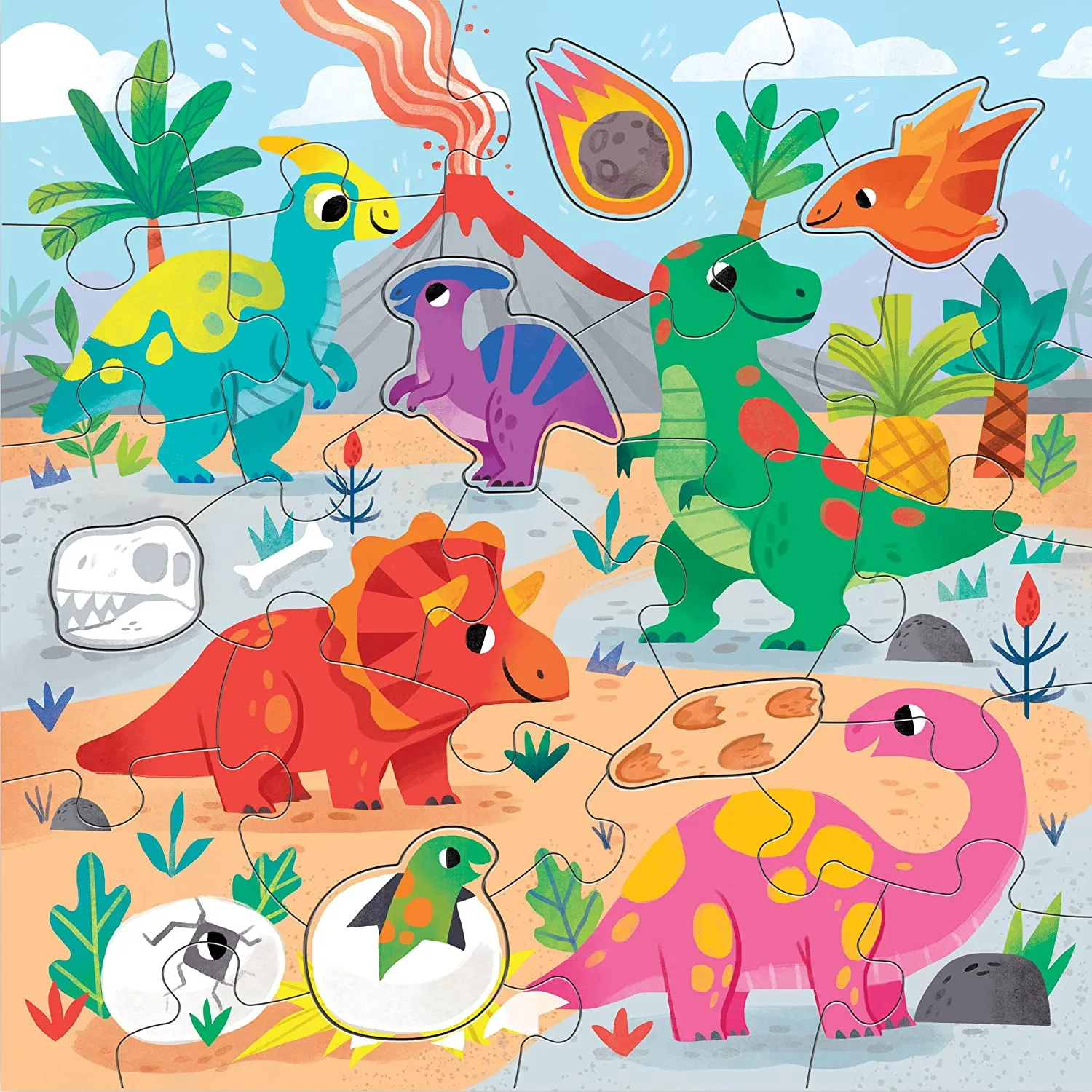 Mud Puppy 25 Piece Floor Puzzle Dinosaur Park