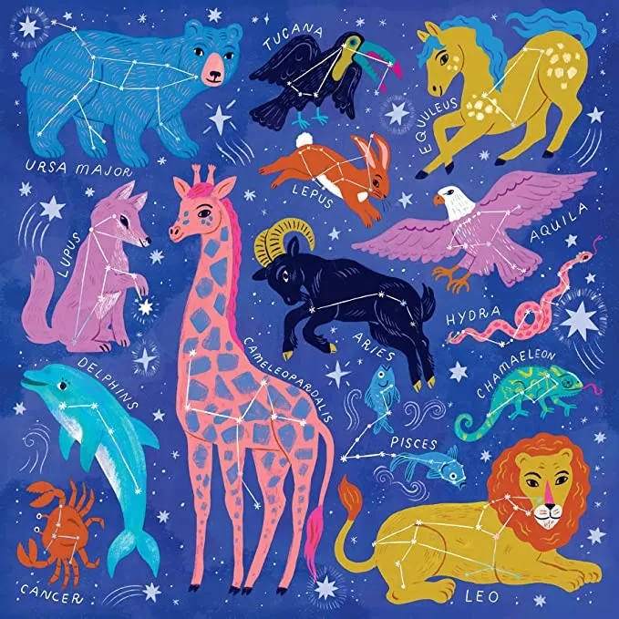 Mud Puppy 500 Piece Foil Puzzle Creatures Of The Cosmos