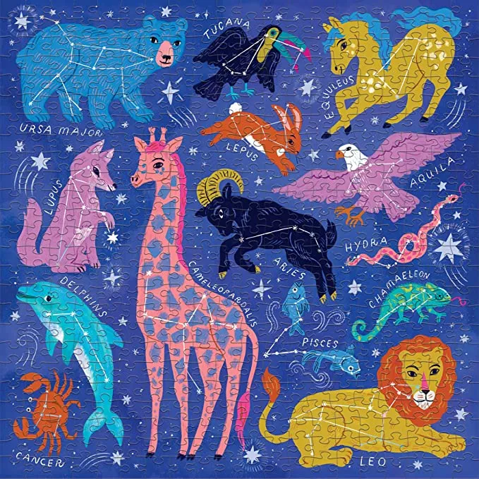 Mud Puppy 500 Piece Foil Puzzle Creatures Of The Cosmos