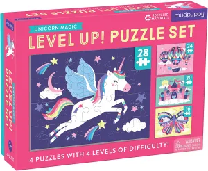 Mud Puppy Unicorn Magic Level Up! Puzzle Set
