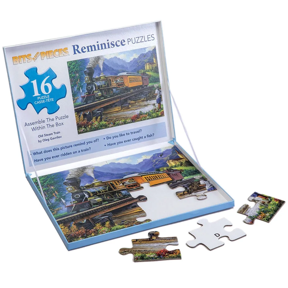 Old Steam Train Extra Large Piece Reminisce Jigsaw Puzzle Bits and Pieces